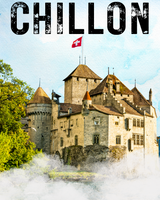 Schweiz - Château Chillon Retro Vintage