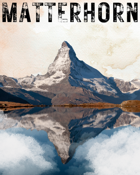 Schweiz - Matterhorn Zermatt Herbst Retro Vintage