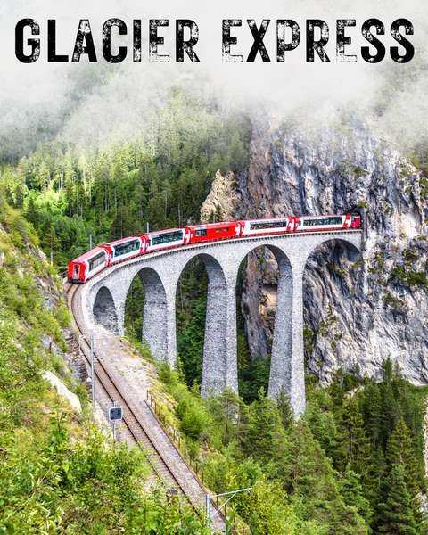 Schweiz - Glacier Express Retro Vintage