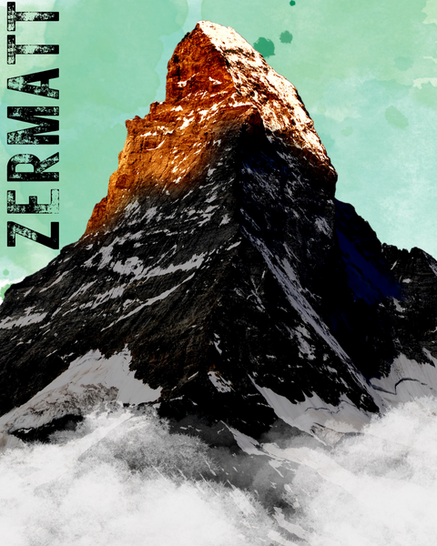 Schweiz - Zermatt Matterhorn Retro Vintage