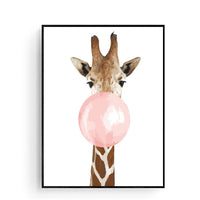 Giraffe mit Kaugummi